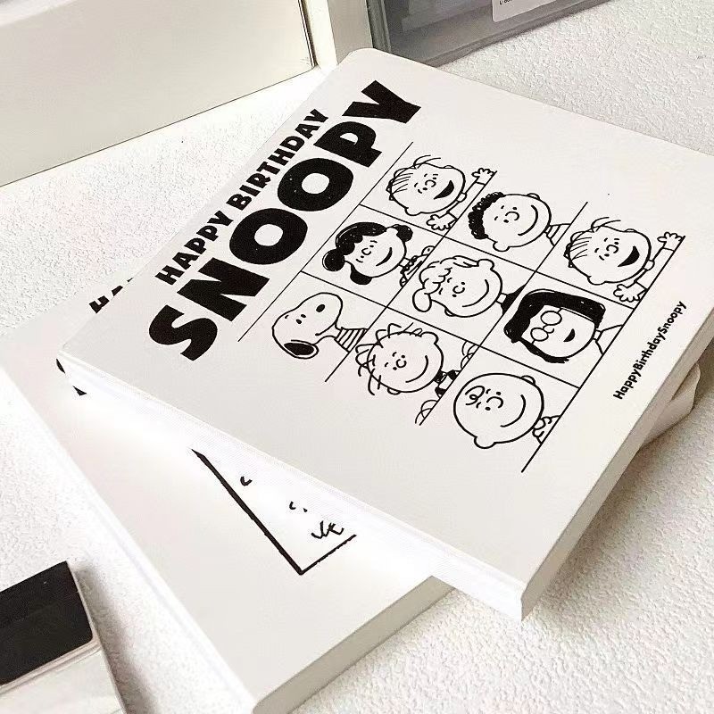 Kawaii Snoopy สมุดออกกําลังกายสาวน่ารักเครื่องเขียนการเรียนรู้เครื่องเขียน Notepad ไดอารี่