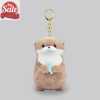 AF น่ารัก Otters ถือปลา Plush Keyrings จี้น้ําหนักเบา Props สําหรับกระเป๋านักเรียน Key กระเป๋าสตางค์ A