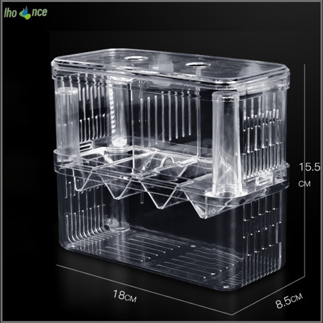 ราคาล้างสต็อก!! 3 ขนาด Double-layer Clear Fish Breeding กล่องแยก Aquarium ถังปลาฟักไข่ Incubator ปลา