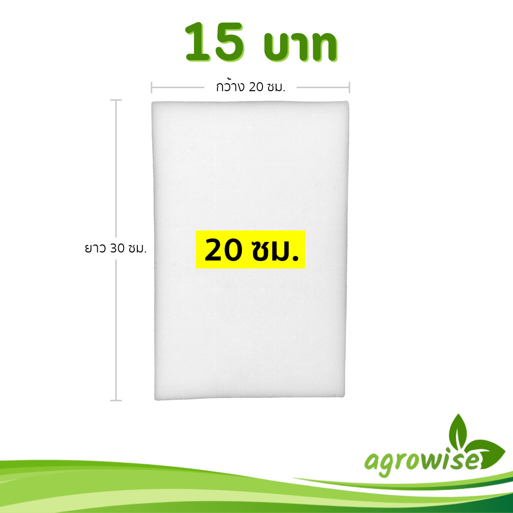 ฟองน้ำปลูกผัก ฟองน้ำเพาะเมล็ด (ไร้ขอบ) Bundle 5 ใบ ชิ้น อัน