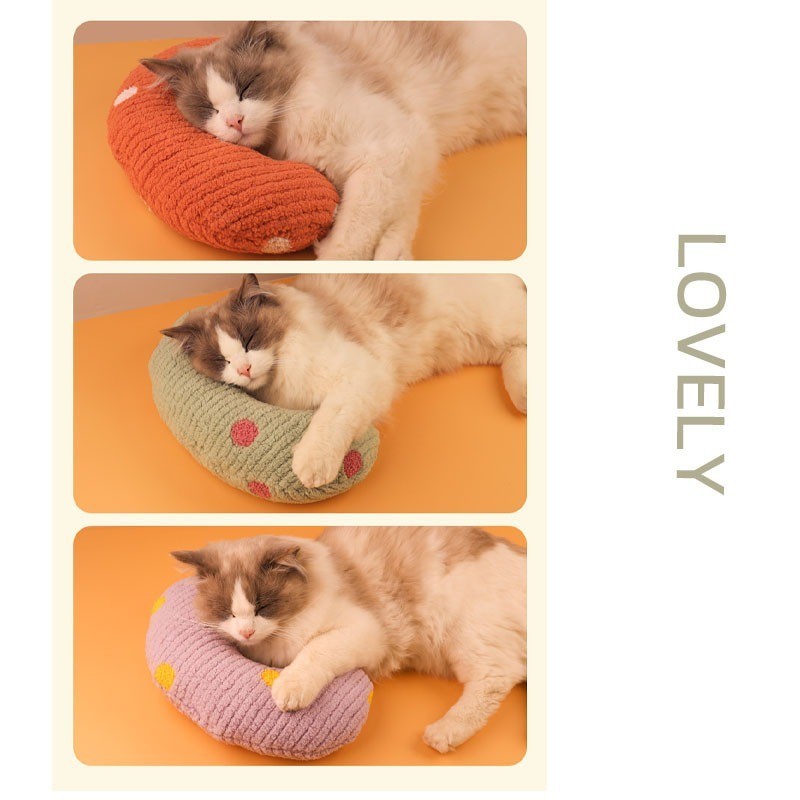 หมอนแมวนอน ที่นอนสัตว์เลี้ยง ที่นอนแมว นุ่ม นอนสบาย ช่วยปกป้องกระดูกสันหลัง ขนาดเล็ก หลากสี - รูปที่ 4