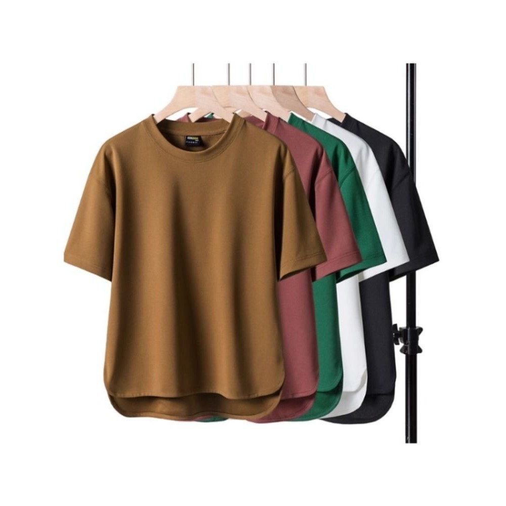 2024 มิติ สบาย ๆ ไบนารี เสื้อยืด ผู้ชาย แนวโน้ม แฟชั่น หลวม แขนสั้น