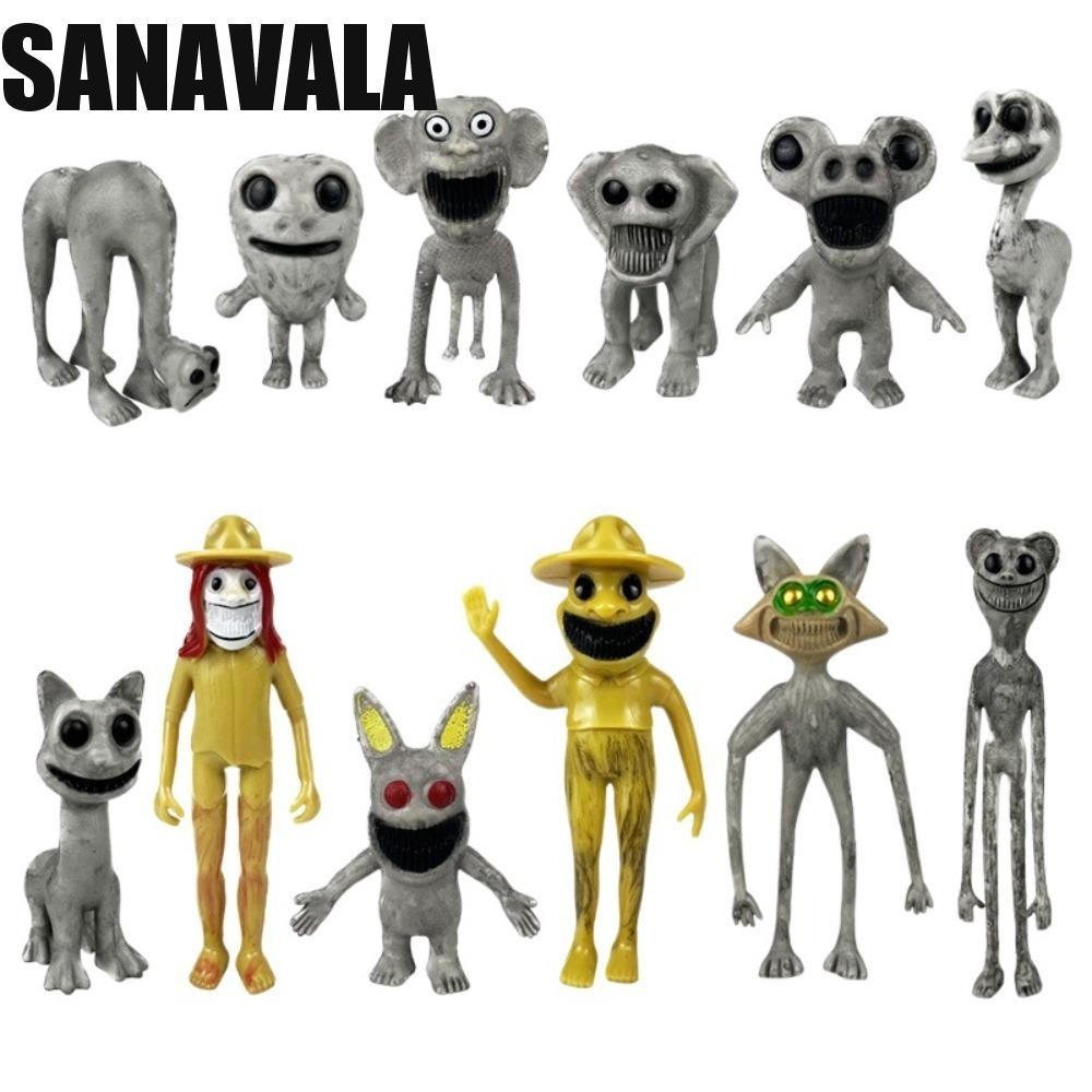 Sanavala Zoonomaly Action Figure, Cat Nap Big Mouth Zoonomaly Figures ของเล่น,ตัวการ์ตูนรูปการ์ตูน Zoonomaly ของเล่นตกแต่งโต๊ะ