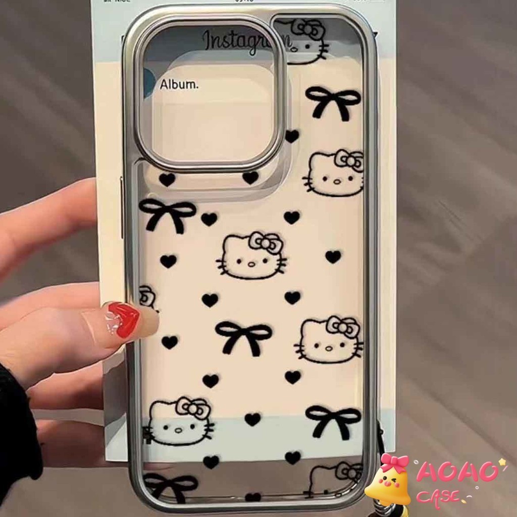 การ์ตูนน่ารัก เฮลโลคิต โค้งคำนับ นุ่ม เคสIPhone 16 11 15 13 14 12 Pro Max XR 7Plus 16 7 8 Plus 14Plus X XS MAX SE 2020