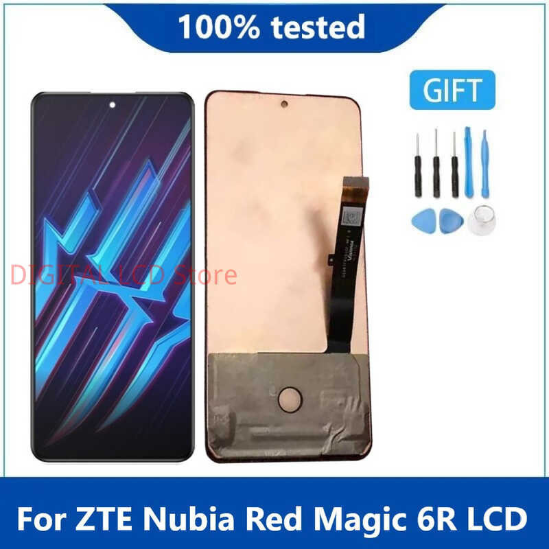 6.67" Original AMOLED For ZTE Nubia Red Magic 6R NX666J LCD Display Touch Screen Digitizer Assembl