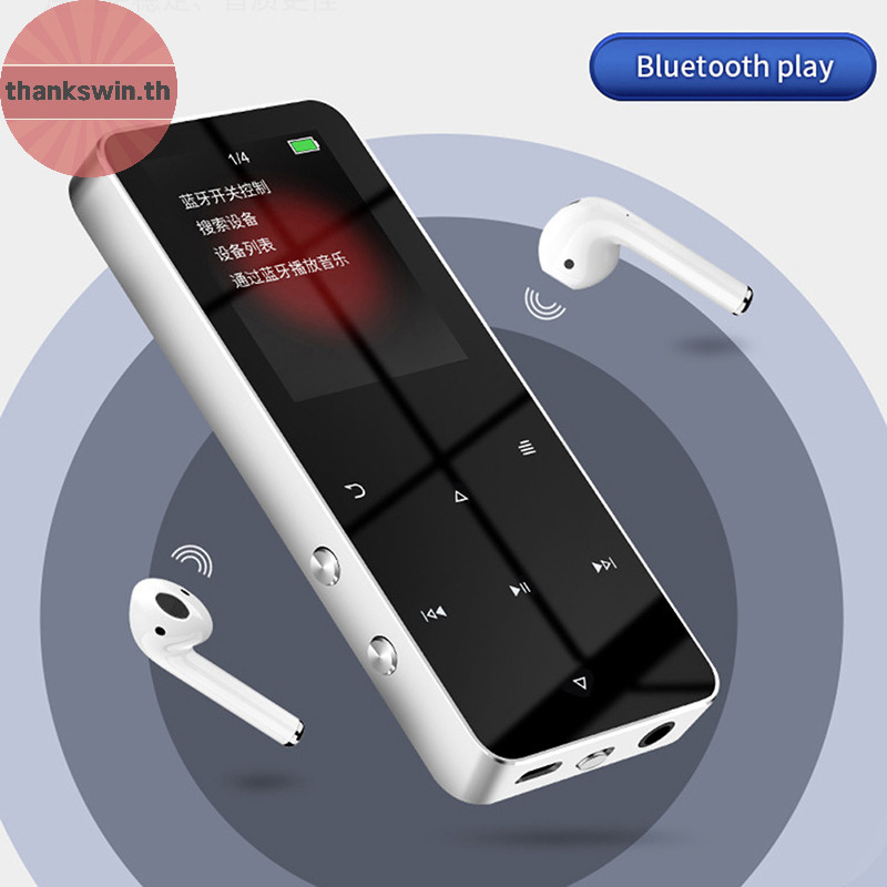Thankswin MP4 Player พร้อมลําโพงในตัว Touch Key Video Player 1.8 นิ้วโลหะ Hifi Player Walkman th