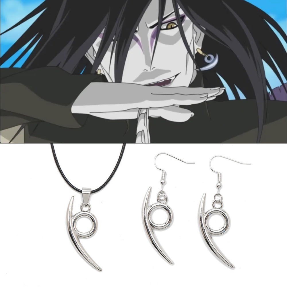 อะนิเมะ Naruto ต่างหู Akatsuki Orochimaru จี้ผู้ชายผู้หญิงแฟชั่นฮาโลวีนคอสเพลย์แฟชั่นอุปกรณ์เสริม