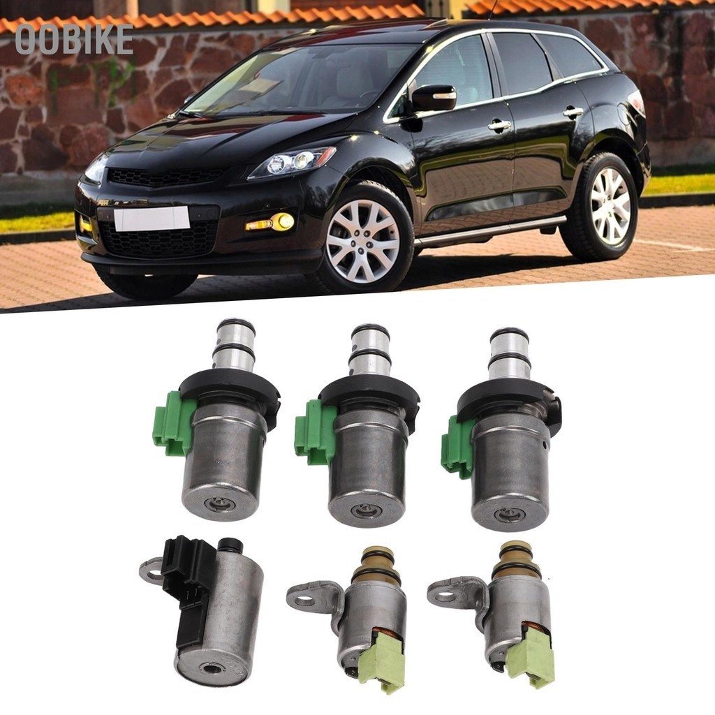 OObike 6pcs Transmission Shift Solenoid Set 4F27E Replacement for Mazda 2 3 5 6 CX‑7 MPV