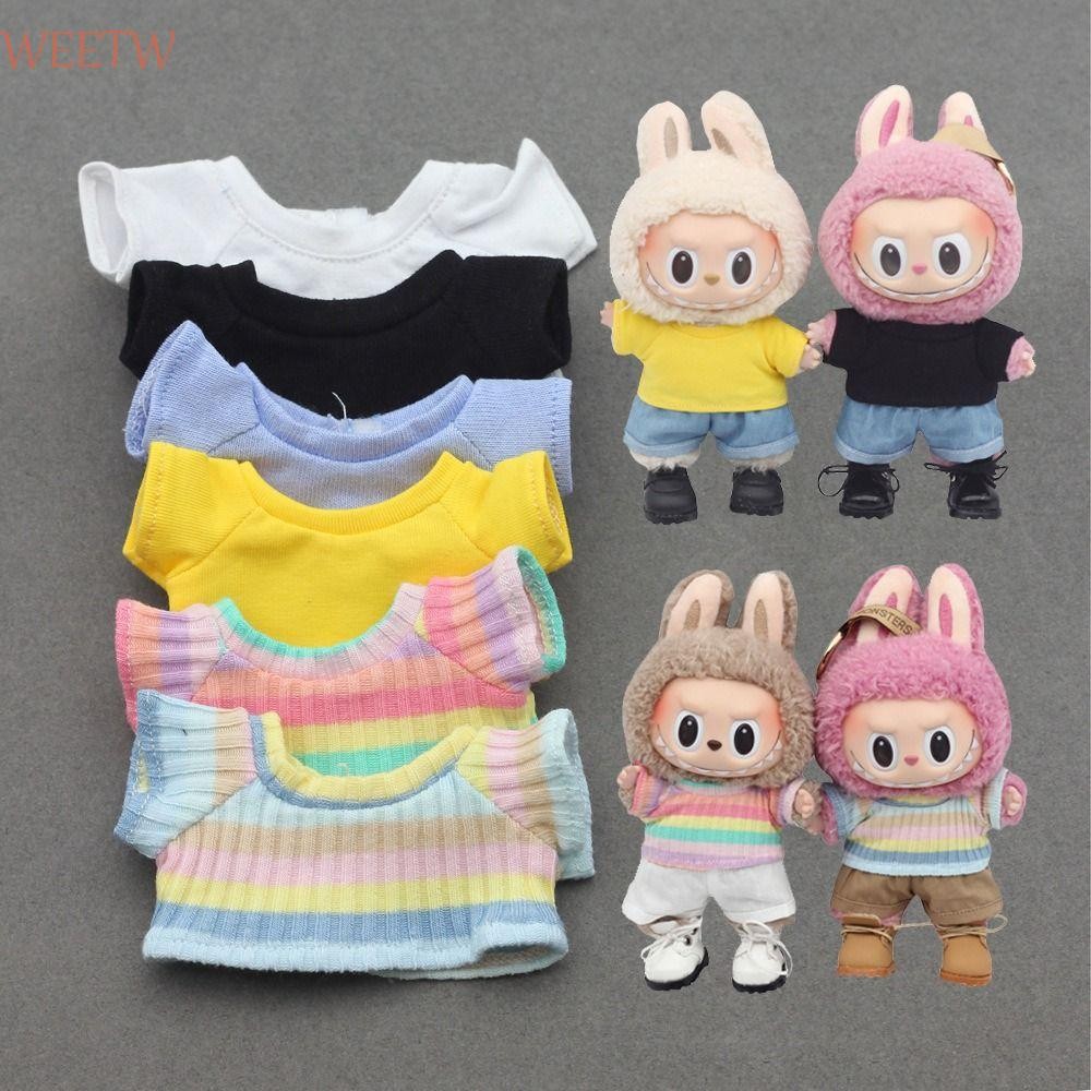 สัปดาห์ ลาบู เวลา เสื้อผ้า,เสื้อยืดเสื้อผ้า17เซนติเมตรผ้าฝ้ายตุ๊กตาเสื้อผ้า,มินิตุ๊กตาผ้าอุปกรณ์ของเล่นตุ๊กตาตุ๊กตาเสื้อผ้าเ