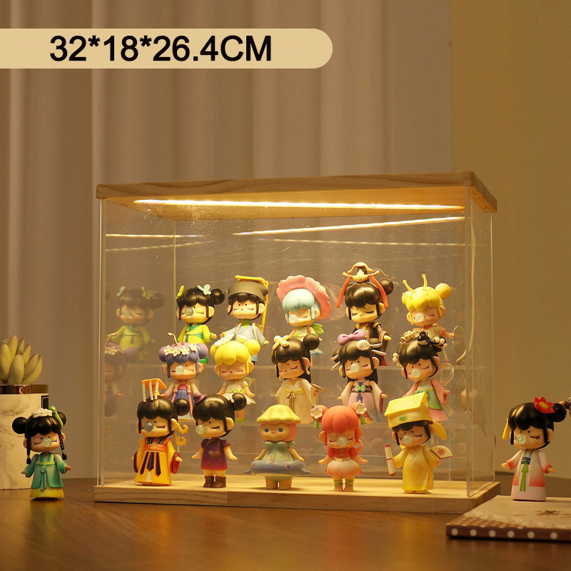 กล่องโมเดล Labubu/Upsetduck/Pop MART กล่องอะคริลิค พร้อมไฟประดับ กล่องโมเดลสี กล่องอคริลิค กล่องใส่ตุ๊กตา - รูปที่ 6