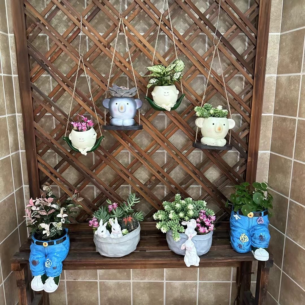 【พร้อมส่ง】แต่งสวน /ตกแต่งสวน/ของแต่งบ้าน เน็ตแดงมูลค่าสูงน่ารักกระต่ายน้อยระเบียงสวนจำลองกระถางดอกไม้สวนเนื้อกระถางดอกไม้ตกแต่งภูมิทัศน์ ราคา ถูกที่สุด ดีลบีเคเค แกลเลอรีภาพที่ 4