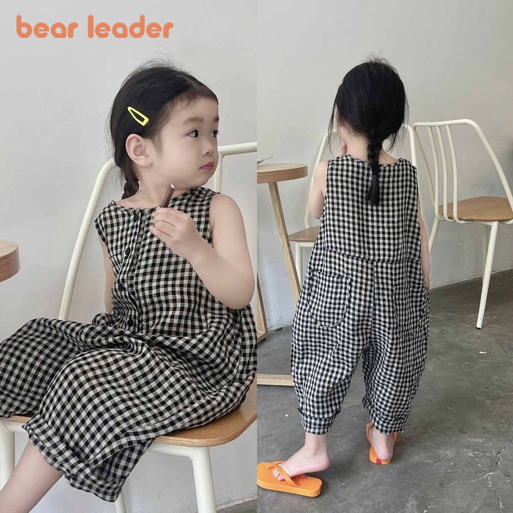 หมีผู้นํา2 3 4 5 6 7ปีสาวลายสก๊อต เจ ผู้ตัดสิน ฤดูร้อนสบายๆหลวมเสื้อผ้าแฟชั่นเสื้อคลุมหลวมๆสีขาวและสีดําสวมใส่ทุกวัน