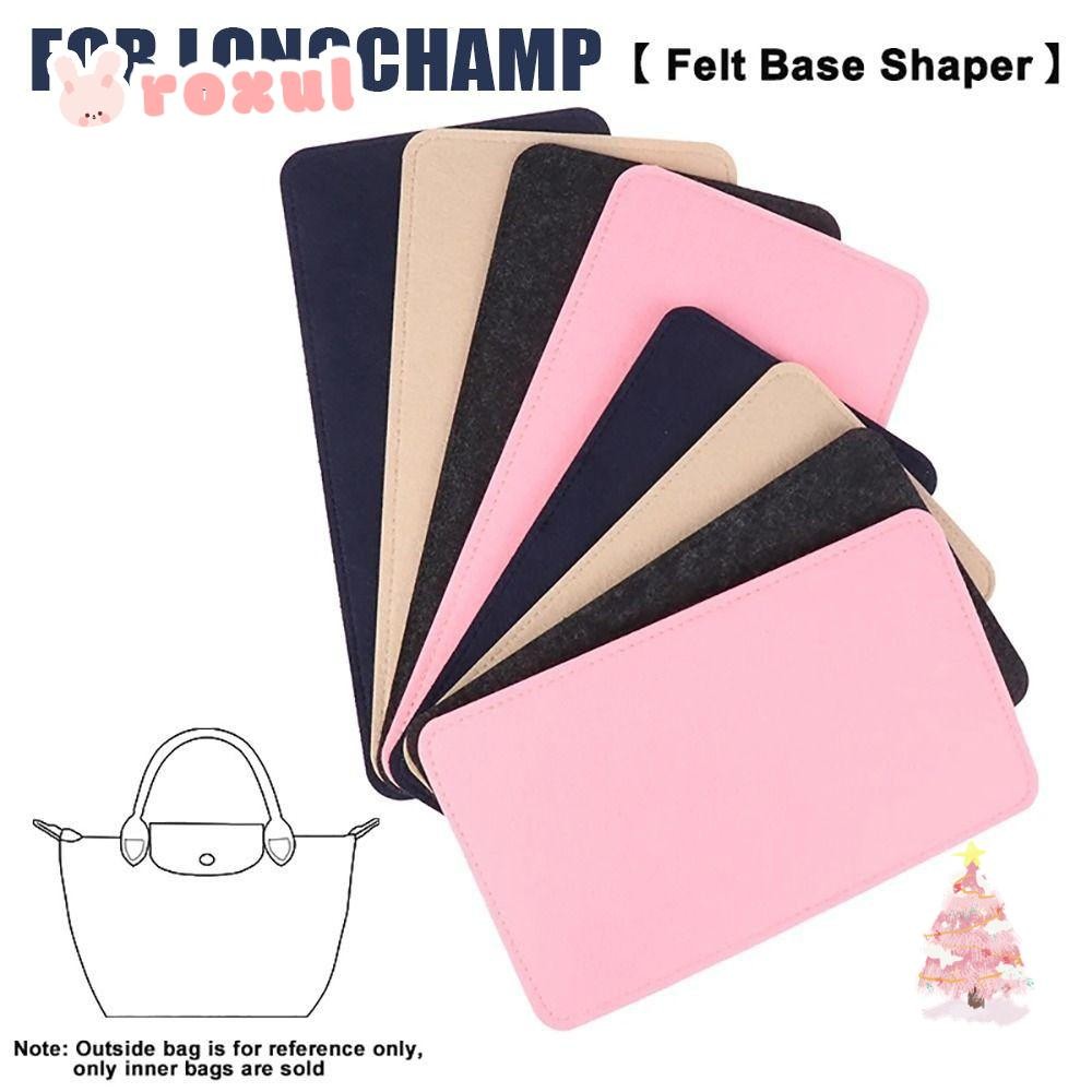 Roxul 1 ชิ้นกระเป๋าด้านล่างแผ่น, Felt Anti ยุบ Felt Base Shaper, สีฟ้าสีดําสีชมพู Beige S/M/L เครื่องสําอางแต่งหน้ากระเป๋าสนับสนุน Pad เหมาะสําหรับ LongChamp Le Pliage Handle กระเป๋า