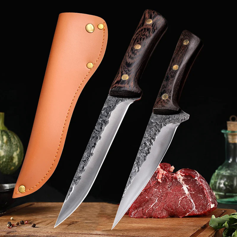 Forged Slaughter Boning Knife Meat Cleaver Butcher Fish Knife Kitchen Bone Meat Fish Sushi Knife Fru