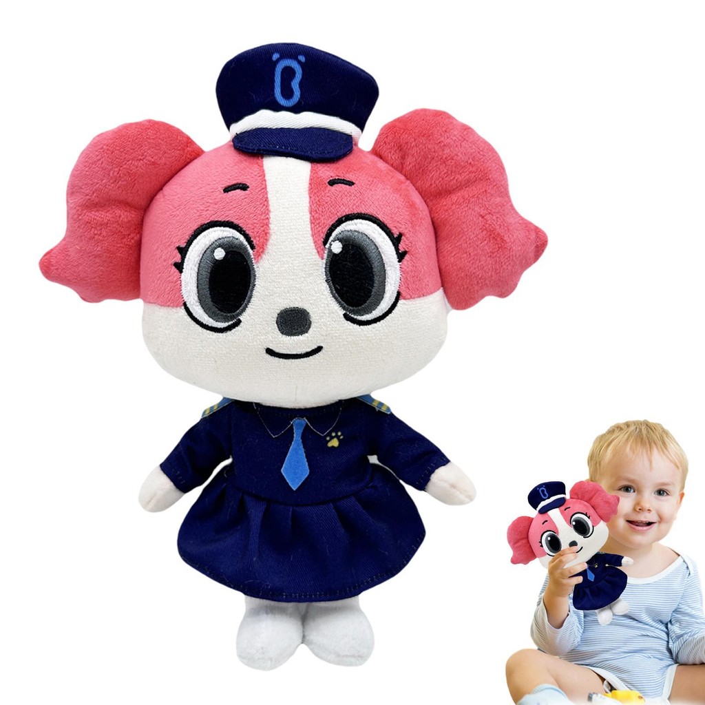 Babybus Sheriff Labrador plush Doll Cartoon Animation Characters Sheriff Dog Stuffed Doll Decor for Bed