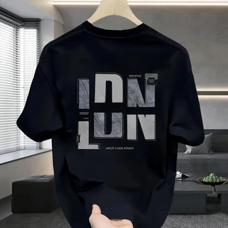 เสื้อยืดแขนสั้นอเมริกันเฮฟวี่เวท แบรนด์อินเทรนด์ คอกลมผู้ชาย เสื้ออเนกประสงค์ พิมพ์ลายส่วนบุคคล คุณภาพสูง