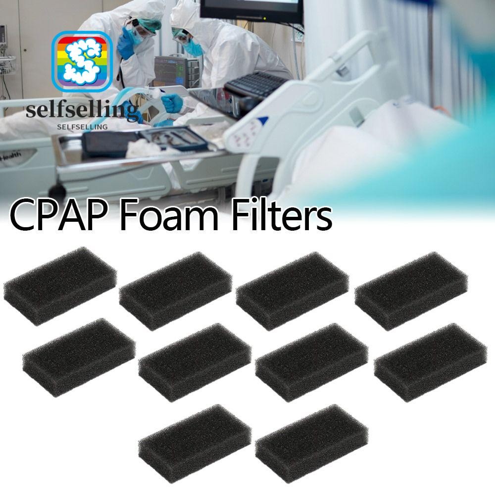 Selfs 10 ชิ้นตัวกรองโฟม CPAP, ทําความสะอาดตัวกรองฟองน้ํา CPAP แบบใช้ซ้ําได้, ผ้าฝ้ายกรองเครื่องช่วยหายใจละเอียดพิเศษสําหรับ Respiriconics