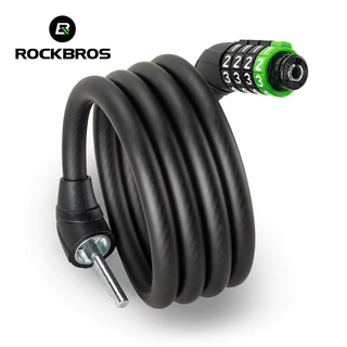【TH Delivery】ROCKBROS สายเหล็กรหัสผ่านล็อคมัลติฟังก์ชั่นป้องกันการโจรกรรมทนทานแบบพกพาน้ําหนักเบา Multi-Scenario โซ่ Universal ล็อคจักรยานสีที่เป็นมิตร MTB จักรยานเสือหมอบ