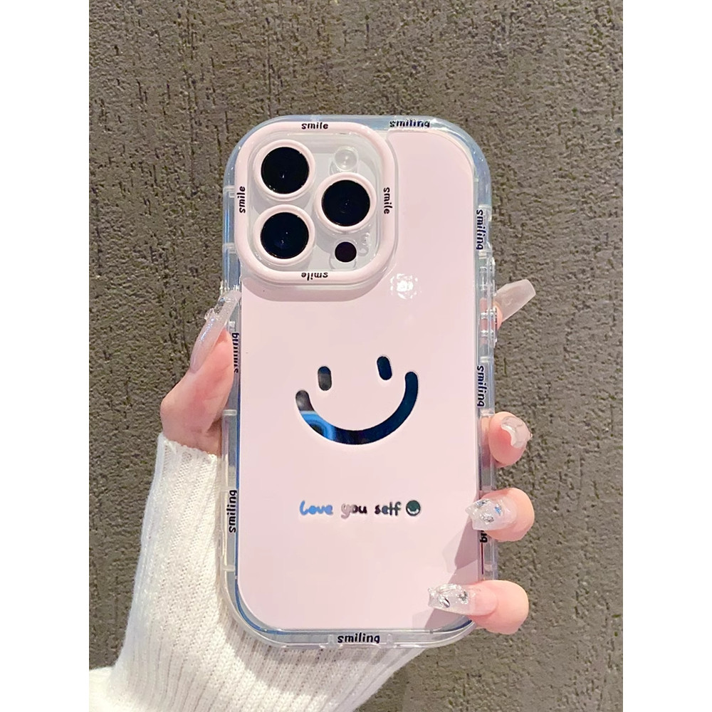 เคสโทรศัพท For iPhone 11 13 16 pro max Case iPhone 13 14 15 pro max 12 13 pro max 6 7 8 XR XSMax 12 13 Proหน้ายิ้มน่ารัก - รูปที่ 4