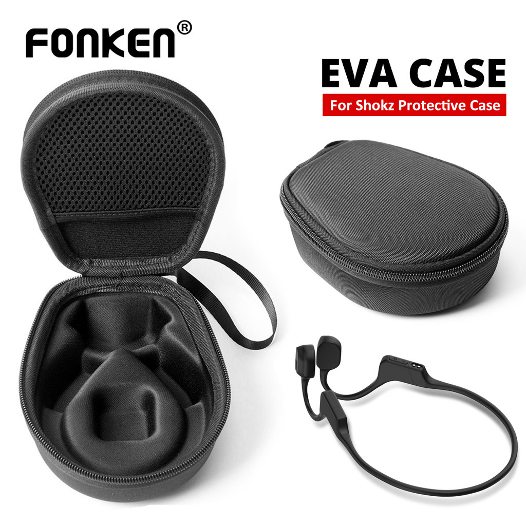 Fonken Hard Shell Storage Case เหมาะสําหรับ AfterShokz OpenRun/Trekz Air/Titanium Mini Bone Conducti
