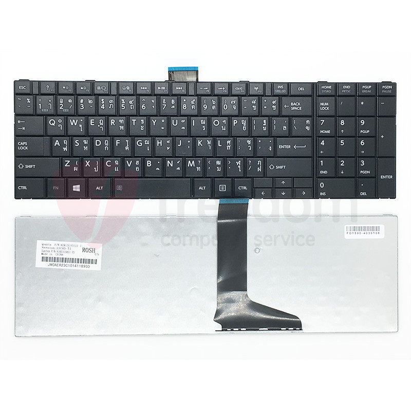 คีย์บอร์ด Toshiba Satellite C850 C850D C855 C855D L850 L850D L855 L855D TH-EN KEYBOARD