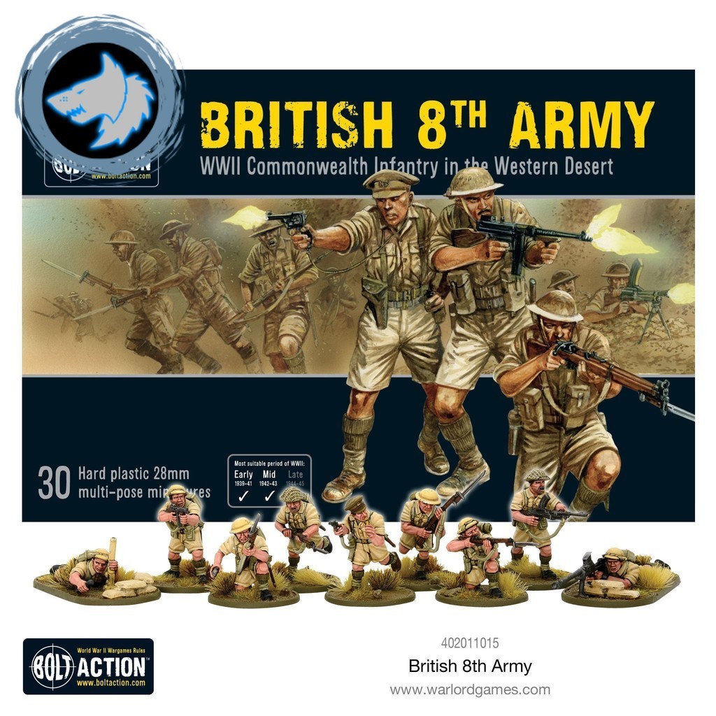 [พร้อมส่ง] WARLORD GAMES: 8th Army Infantry โมเดลจำลองสงคราม