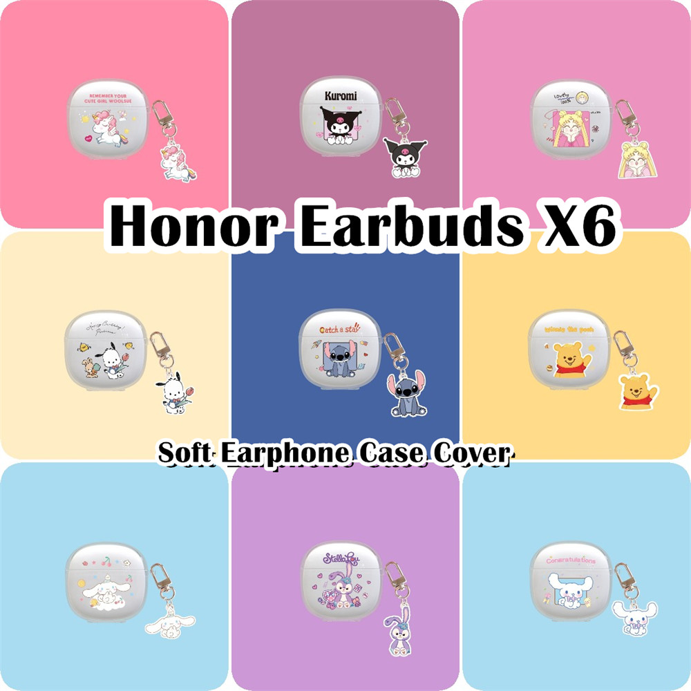 imamuraFor Honor Earbuds X6 Case เคสหูฟังการ์ตูนอะนิเมะรูปแบบปลอกซิลิโคนอ่อนนุ่ม