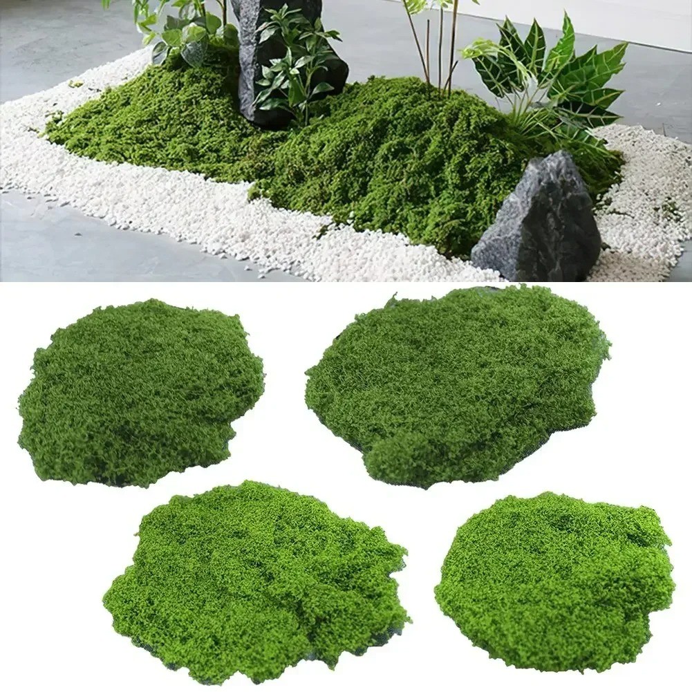 30/50g พืชสีเขียวประดิษฐ์ Moss DIY หัตถกรรมพลาสติก Moss Grass Garden Home Room Decor Mini ภูมิทัศน์หญ้าปลอม 30/50g