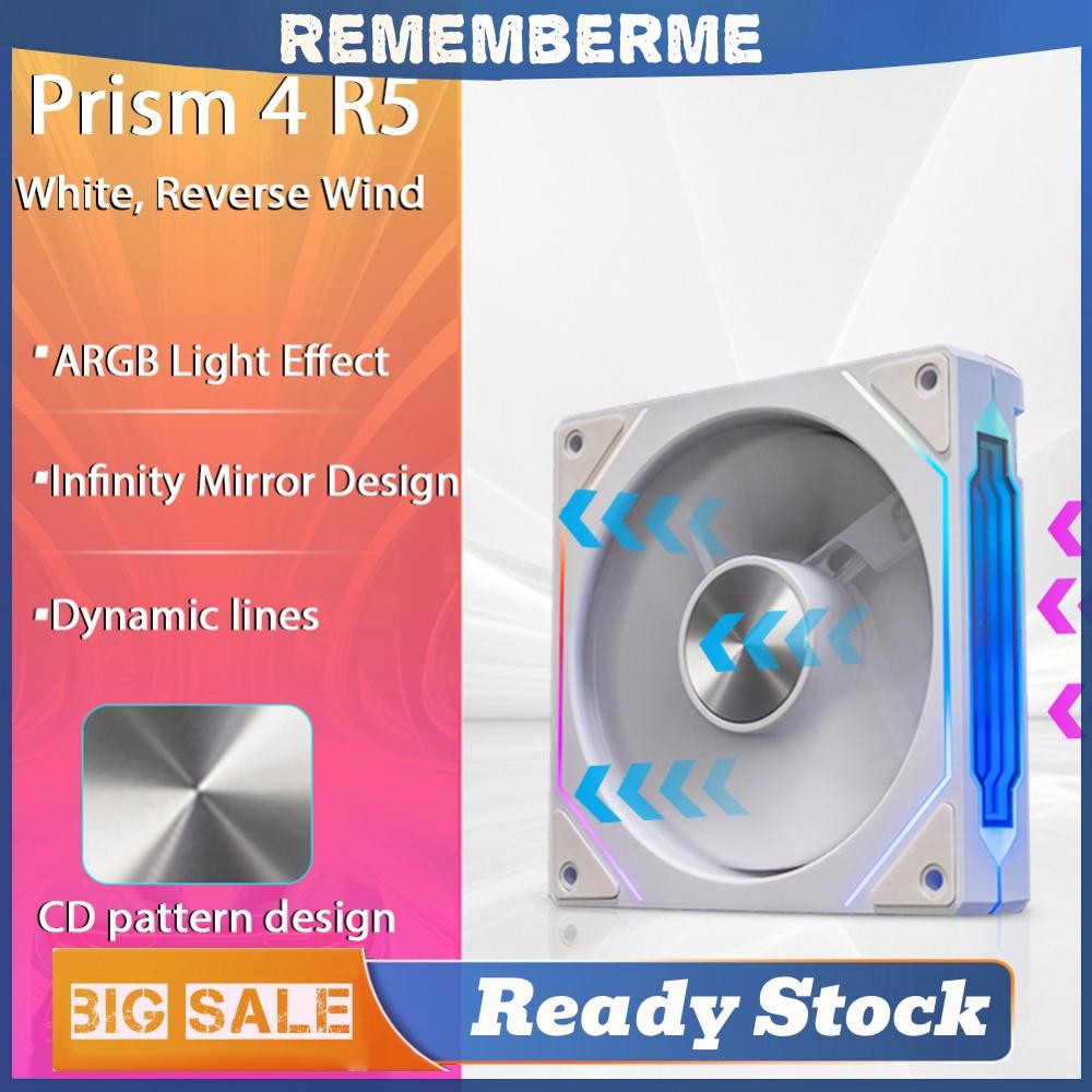 พัดลมเคส PC 120 มม. Infinite Mirror Effect 5V 3Pin ARGB 4Pin PWM Case Cooler Fan