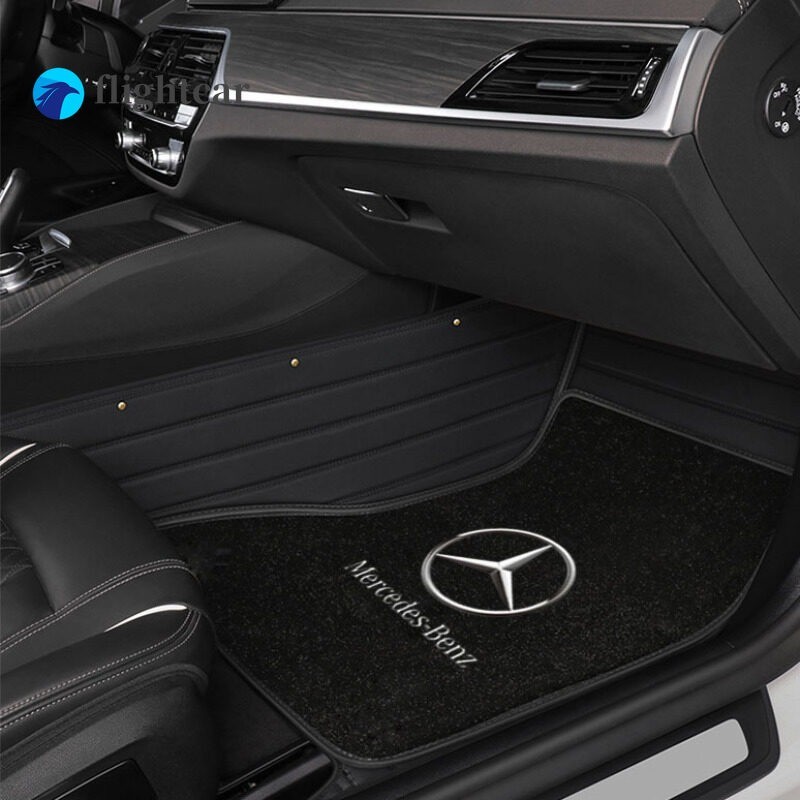 4 ชิ้นพรมปูพื้นรถยนต์ลึกสําหรับ Mercedes-Benz class C, E-class C200L/E300/GLC260/GLB/GLE