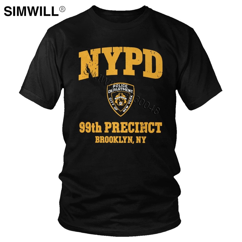 Vintage Brooklyn Nine Men T เสื้ออินเทรนด์แขนสั้นผ้าฝ้าย Tee 99th Precinct เสื้อยืด NY 99 Tops TV Fa
