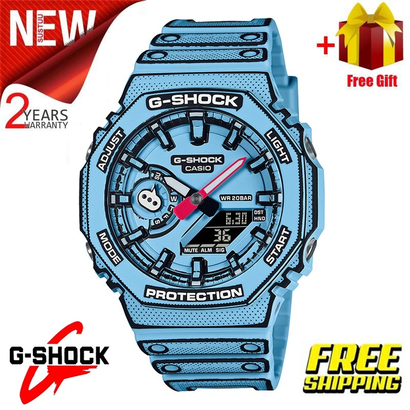 G-SHOCK GA-2100 นาฬิกาผู้ชายนาฬิกาดิจิตอลนาฬิกาดิจิตอล GA-2100MNG-2A นาฬิกาสปอร์ตกันน้ํา H659