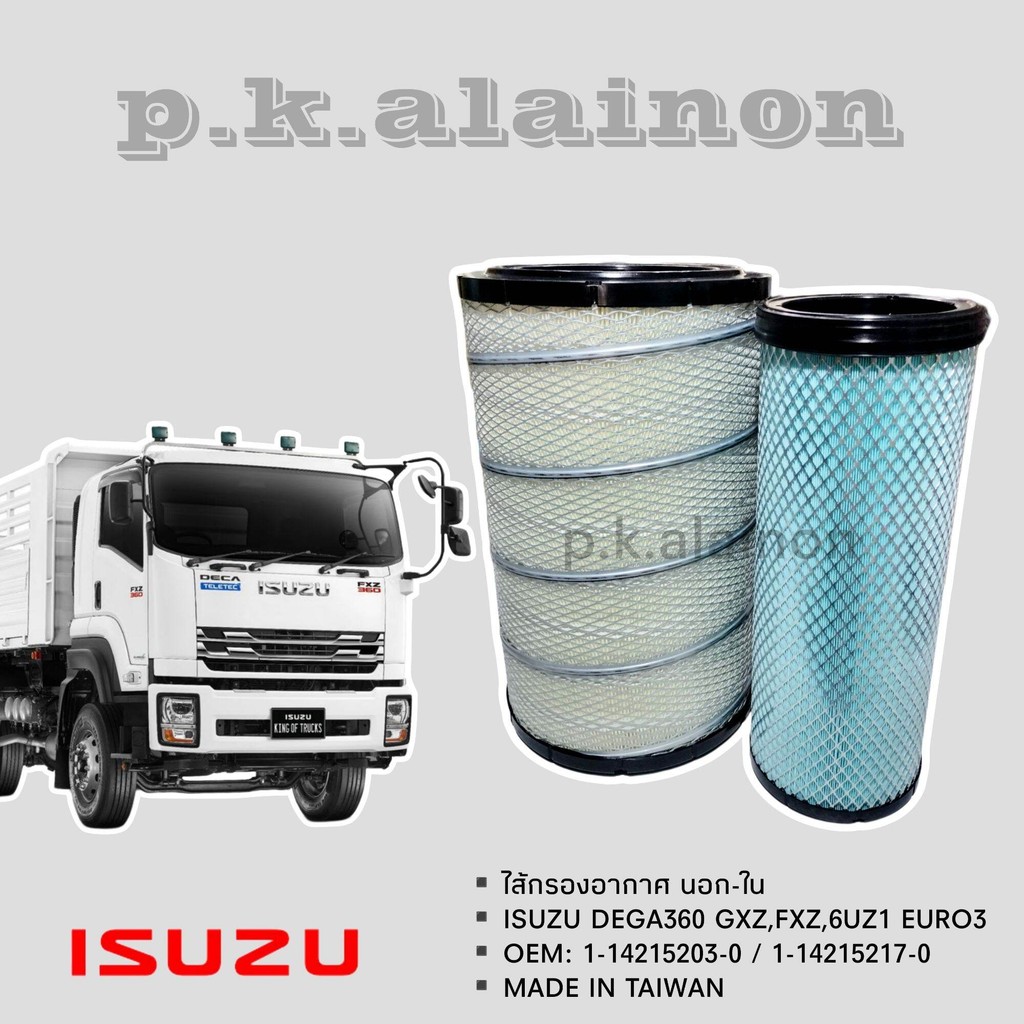 ไส้กรองอากาศ ISUZU DEGA360 GXZ360,FXZ360,6UZ1, EURO3