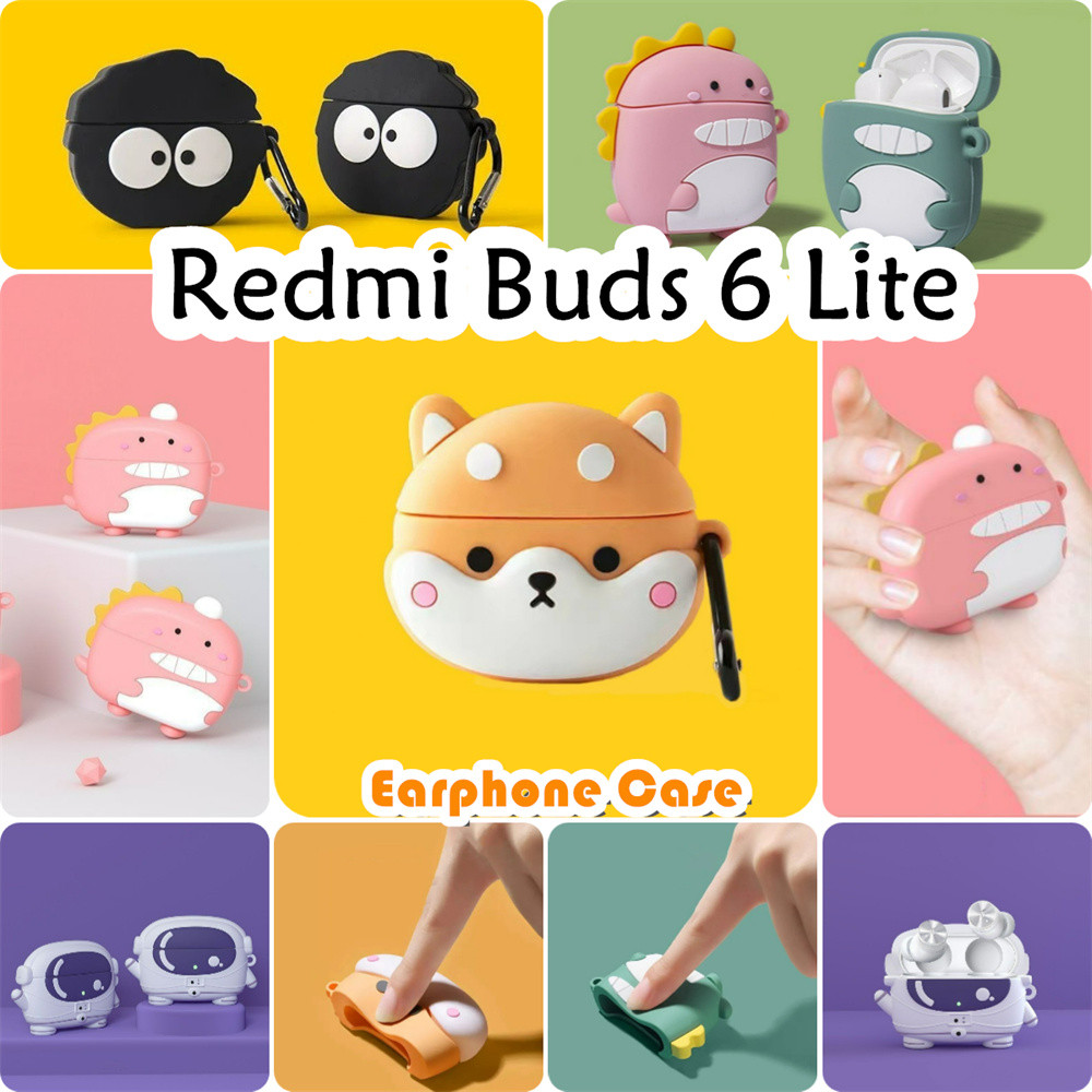 【Case Home】นําไปใช้กับ Redmi Buds 6 Lite เคส Case เคสหูฟัง การ์ตูนน่ารักคู่ ซิลิโคนนุ่ม เคส เคสหูฟัง