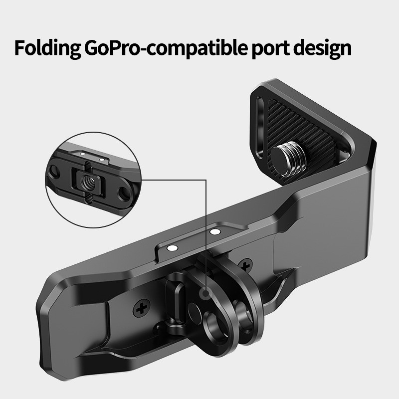 BGNING เข้ากันได้กับกล้อง Insta360 X3/X4/X5 แม่เหล็ก Quick Release วงเล็บรูปตัว L พร้อมรูเกลียว 1/4