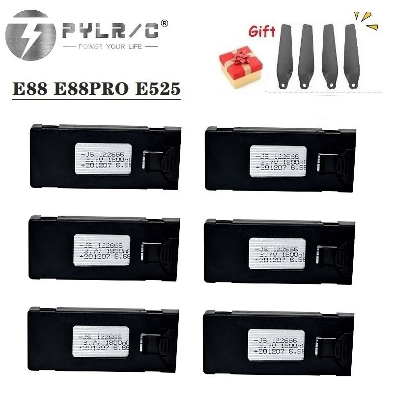 3.7V 1800Mah RC Drone Battery Accessory For E88 E88PRO Ls-E525 E525 PRO Mini Uav Drone Battery Speci