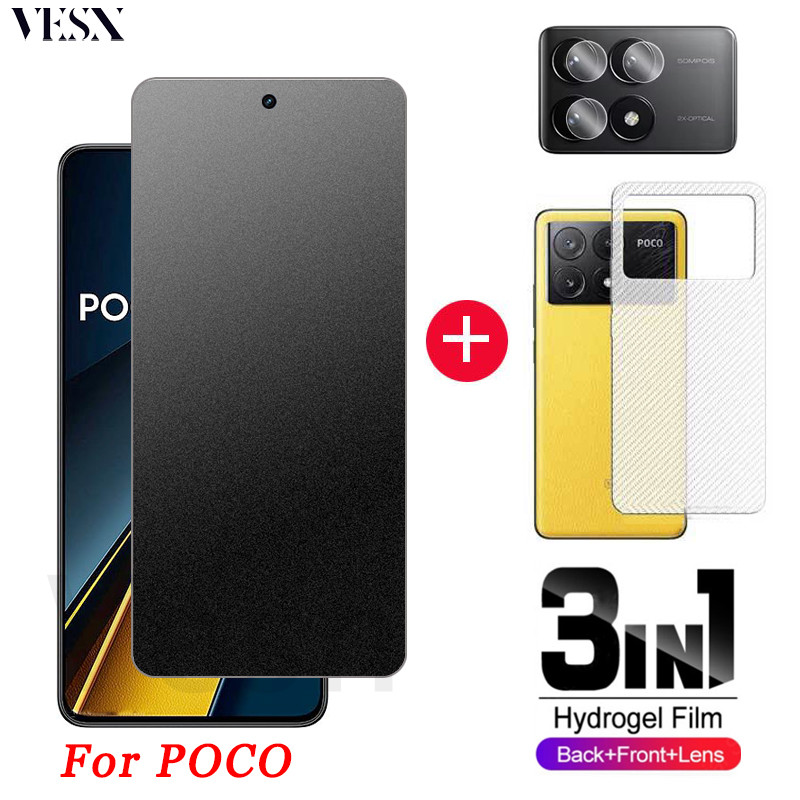 ฟิล์มกระจกด้าน ใช้สำหรับ ช่วยลดรอยนิ้วมือ Xiaomi POCO C65 C55 C40 X6 Neo X5 X4 X3 NFC M6 Plus M5 M5s M4 M3 F6 F5 F4 F3 GT Pro 4G 5G 2024