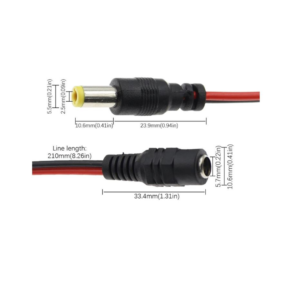 DC Power Jack DCแจ็คดีซี แจ็คกล้องวงจรปิด แจ๊คตัวเมีย แจ๊คตัวผู้ แบบขัน / แบบกด / แบบสาย