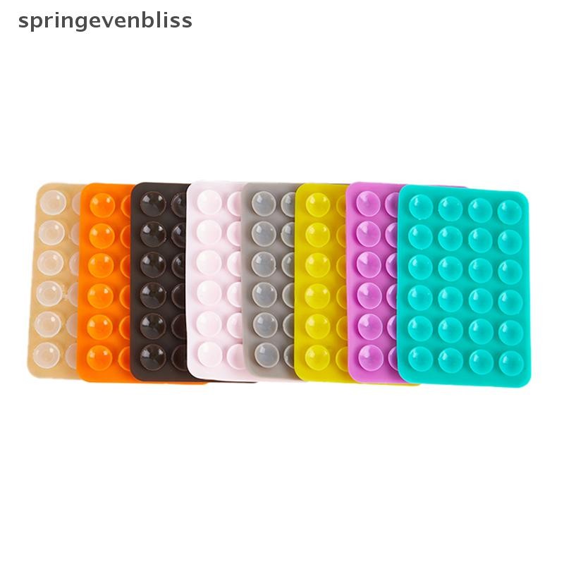 Springevenbliss คู่ซิลิโคนดูด Pad สําหรับโทรศัพท์มือถือติดตั้งถ้วยดูด Backed 3M กาวยางซิลิโคน Sucker Pad สําหรับ Fixing Springevenbliss