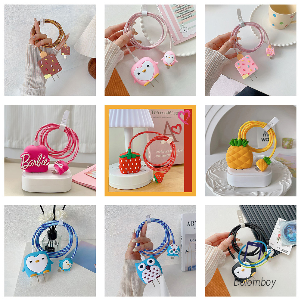 🔥ส่งจากไทย มาใหม่🔥1ชุด 5ชิ้น สำหรับไอโฟน ฝาครอบป้องกันสายชาร์จ 20W