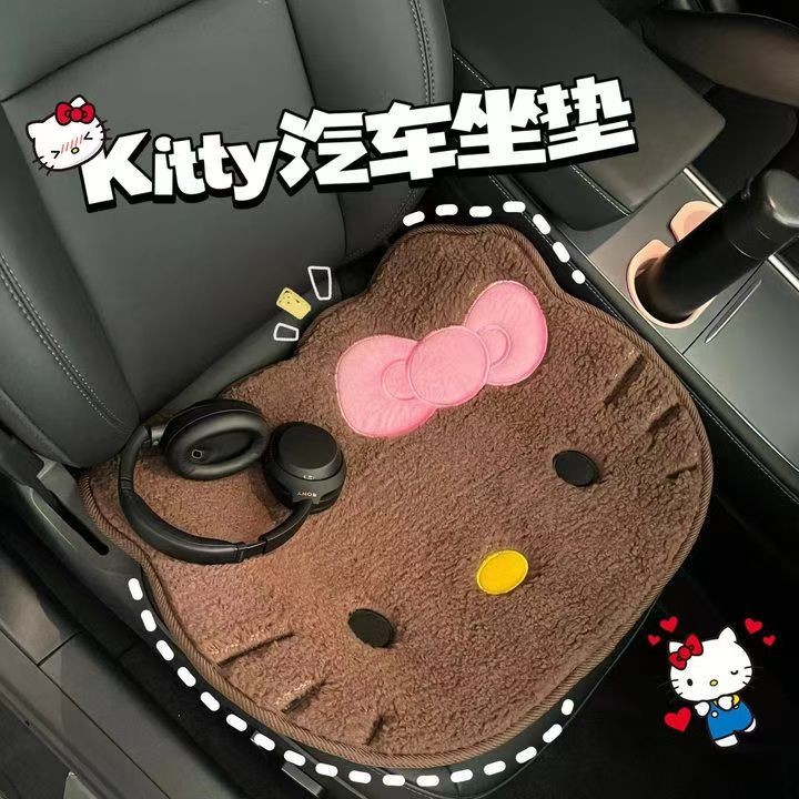 Hello Kitty Car Seat Cushion Pad ผ้าคลุมเบาะรถยนต์อุปกรณ์ตกแต่งภายในรถยนต์