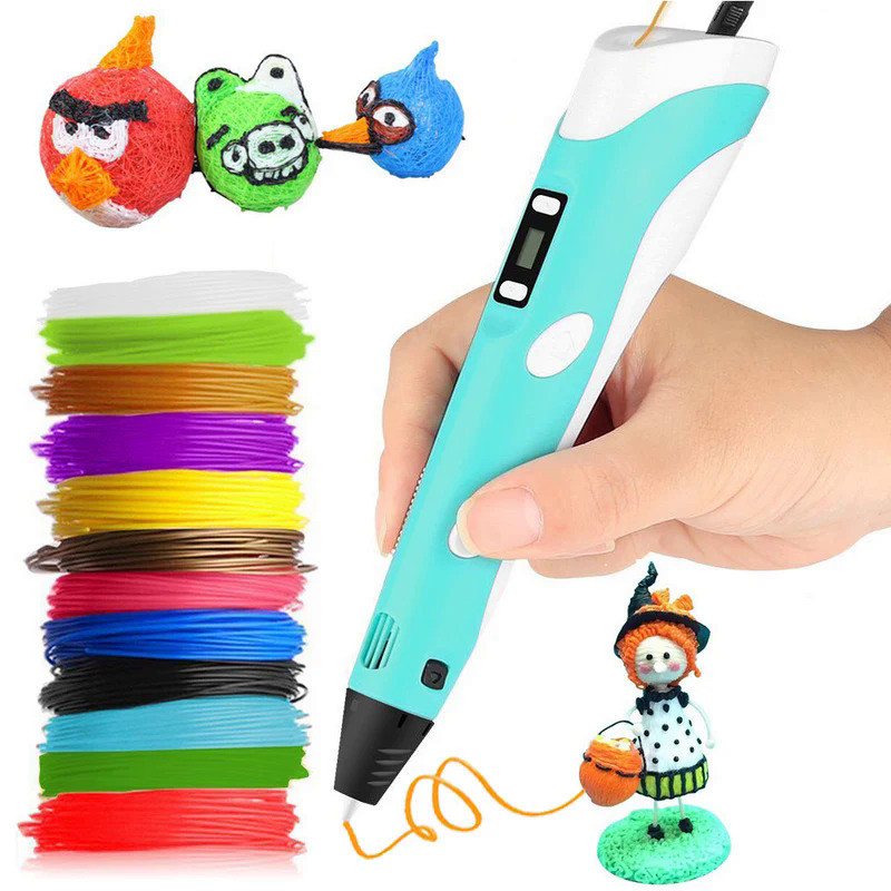 Dikale 3D Pen LED Screen DIY 3D Printing Pen PLA Filament Creative Toy Gift For Kids Adult Drawing 3