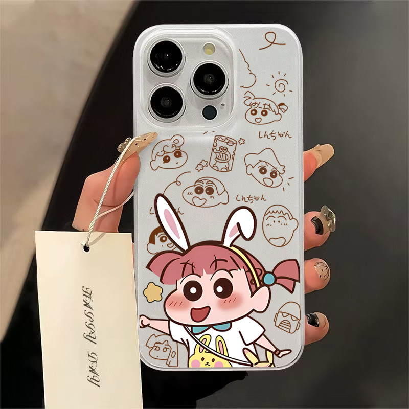 เคสโทรศัพท์มือถืออะคริลิคใส กิจวัตรประจำวันของเครยอนชินจังFor iPhone 11 13 15 เคส ไอโฟน12 14 ProMax 7 8Plus X XR XSMaxก