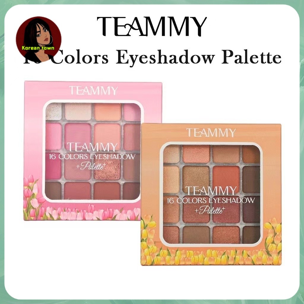 Teammy 16 Colors Eyeshadow Palette อายแแชโดว์ 16 สี เนื้อแมทและชิมเมอร์ เม็ดสีแน่น โทนสวยมาก ( TE901