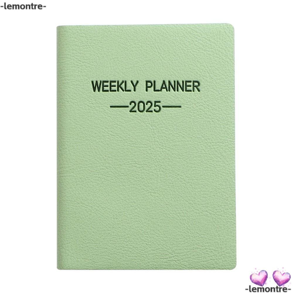 Lemontre 2025 Agenda Book, A6/A7 English 2025 Planner Notebook, Creative with Calendar Morandi Color
