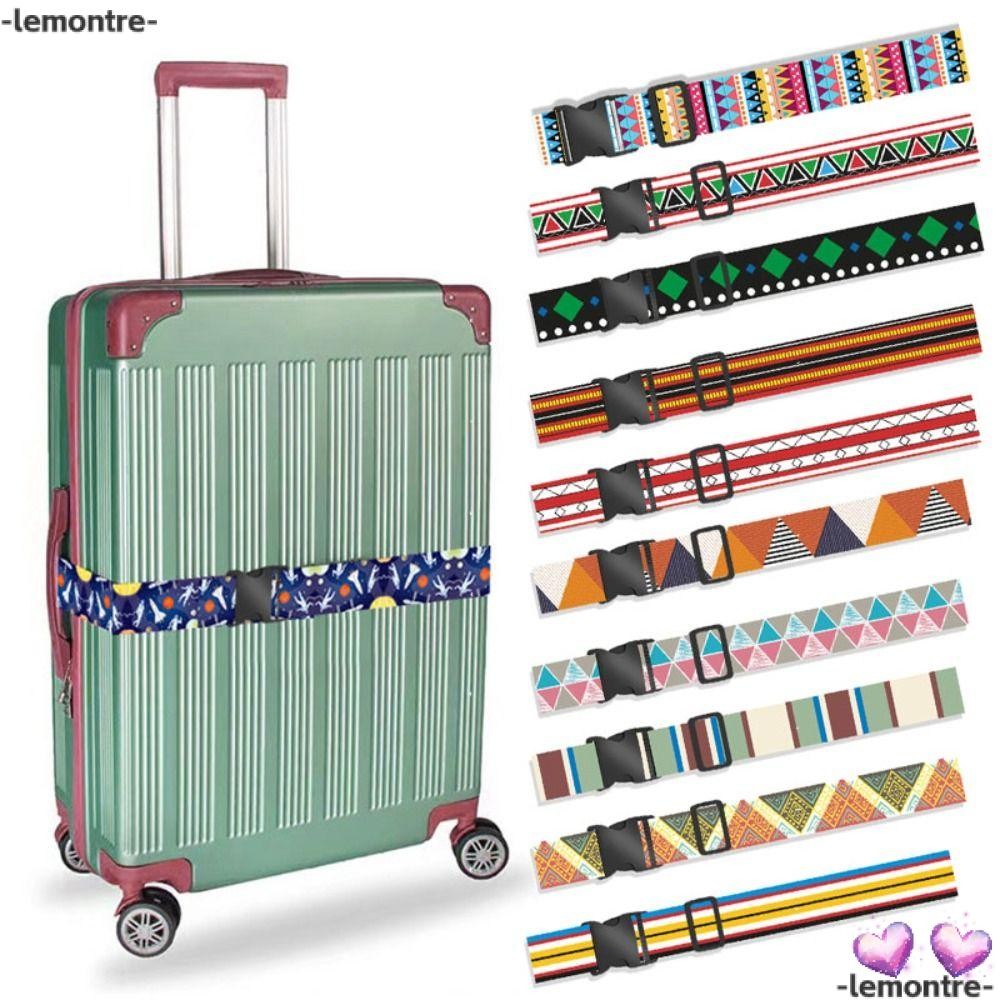 Lemontre เข็มขัดกระเป๋าเดินทาง,หลากสี 5*180 ซม.Baggage Bunding สายรัด,ทนทานสไตล์ชาติพันธุ์ Reinforce Packing Secure กระเป๋าเดินทางอุปกรณ์เสริม Travel
