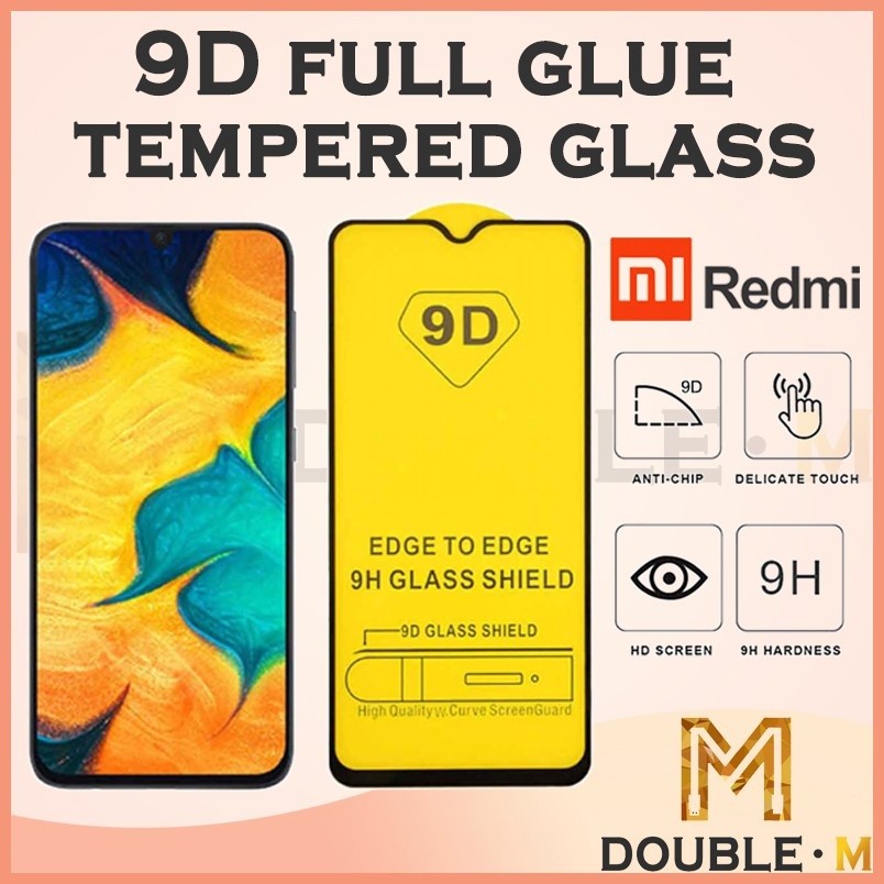 Redmi 12C/A1/10A/10C/10/9A/4X/9/8A/8/7A/7/6A/6/5 PLUS/5A/5//4 /go เต็มกาวป้องกันหน้าจอกระจกนิรภัย d5