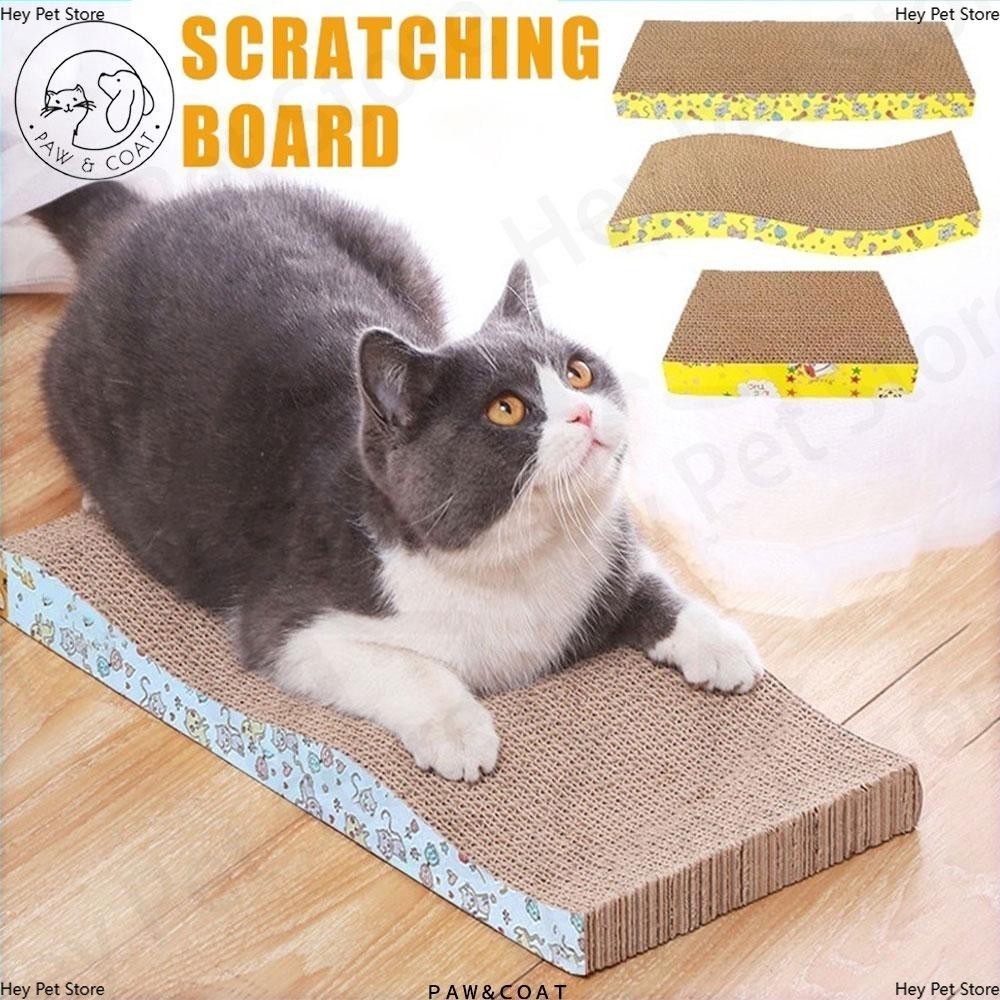 กระดานลูกฟูกลับเล็บแมว ที่ลับเล็บแมว แถมกัญชาแมว ทนต่อการสึกหรอและไม่หลุด มีหลาก