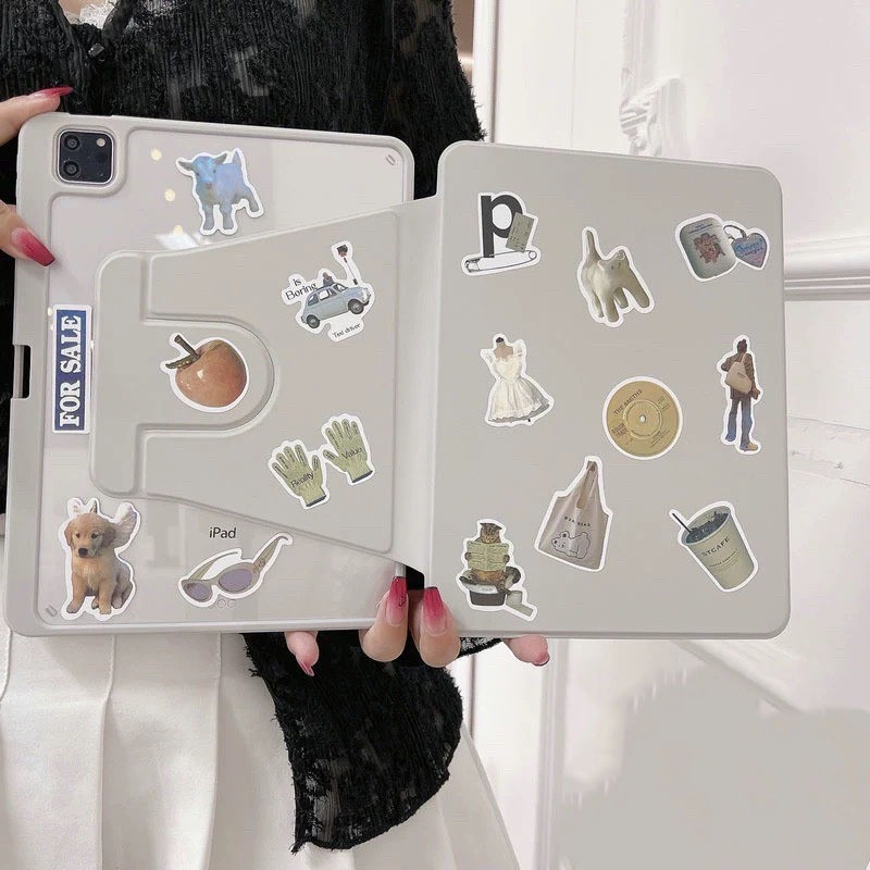 เคสฝาพับ ลายการ์ตูน น่ารัก ปรับองศาได้360 องศา Samsung Tab A9 Plus/Tab A7 lite/Tab S6 lite/Tab S9 FE S9FE มีช่องใส่ปากกา