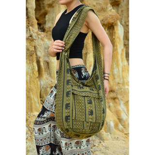 พร้อมส่ง กระเป๋าสะพายข้าง ย่ามมีลาย กระเป๋าผ้าพื้นเมืองพิมพ์…